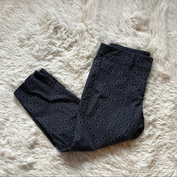 Ann Taylor Capri Size 8 Petite Blue with Blue Dot pattern Capri Pant - Picture 4 of 14